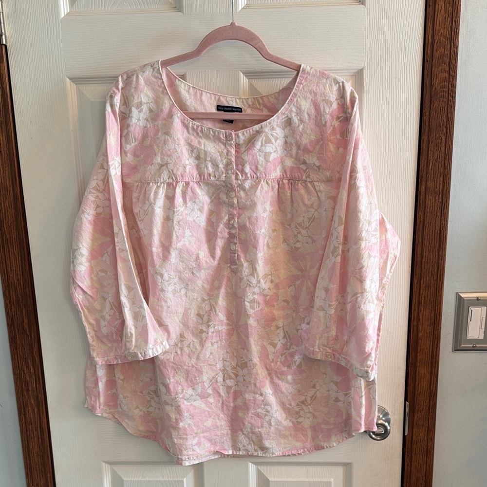 Westbound‎ Pastel Floral Cotton Blouse